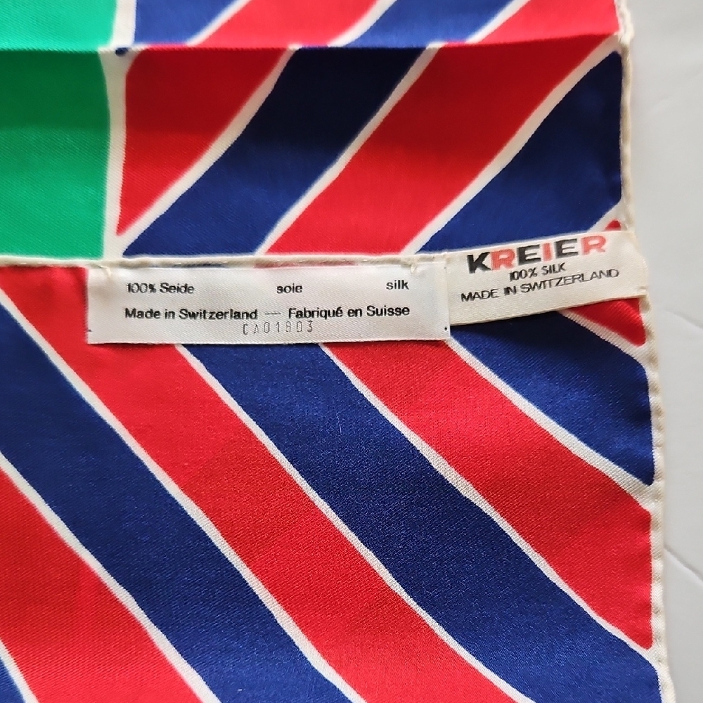 Kreier Silk Scarf with Vibrant Stripes